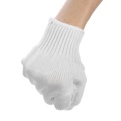 China Steel Wire Metal Mesh Safety Wear Resistant Kitchen Butcher Working Cut Resistant White Gloves for sale