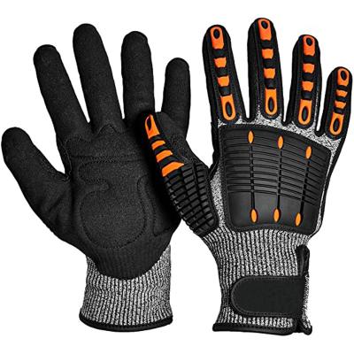 China Protect your hands. TPR Sandy Nitrile Heavy Duty Safety Work Mechanic Work Mechanic Cut Resistant Construction Anti Impact Gloves for sale