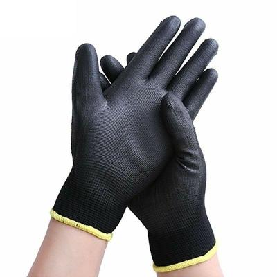 China PU Liner Breathable Black Nylon Dipped Garden Cut Protection Working Protection Work Gloves for sale