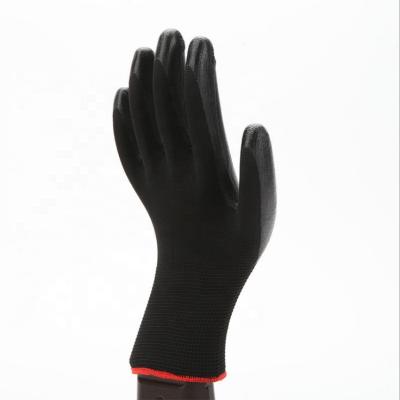 China Protect Your Hands 13 Gaugue Non Slip Black Thread Black Pure Nylon Wear Resistant Breathable Nitrile Dipped Gloves for sale