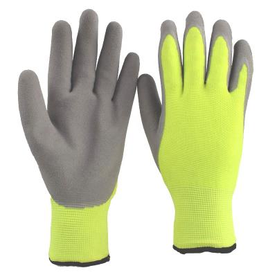 China Acrylic Outdoor Ply Latex Cold Weather Terry Shell Dipped Latex Waterproof Worker Hand Gloves for sale