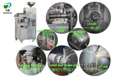 China full automatic oil pressing machine with roast function sesame/peanut/flax seed oil extracting machine for sale