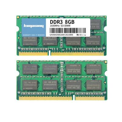 China KIMASING LAPTOP MEMORY RAM SODIMM GREEN TOP QUALITY GREEN BOARD 1.35V 1.5V DDR3 8G 1333 1600 for sale