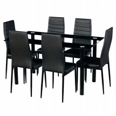 China K/D large dining table set large dining table set kitchen nook dining table set with 4 chairs for sale