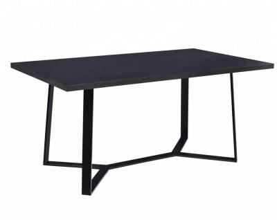 China DINING TABLE Instant Dining Table Rectangular Black Glass-Metal Dining Table Indoor-Outdoor Desk for sale