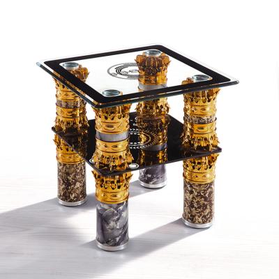 China Glass Coffee Table Square Side Table Modern Design Glass Coffee Table Small Table for sale