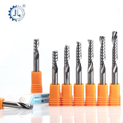 China CNC Milling Machine Single Flute Upcut Spiral Bit Combo Milling Cutter PVC Cutting Tools Carbide-tipped Router Bits For CNC Machine for sale