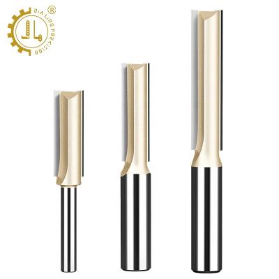 China CNC Machining 2 Flute Router Milling Straight Bit For Milling Cutter Wood Leg Diameter 12mm 10mm 8mm 6mm Metric And Inch Size Straight Router Bit for sale