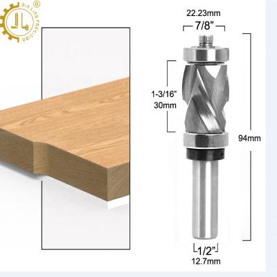 China CNC Balance Router Bit Compression Trimmer Spiral Milling Router Milling Flush Bit Upper And Lower Bearing Router Bit With 2 Bearing For Wood for sale