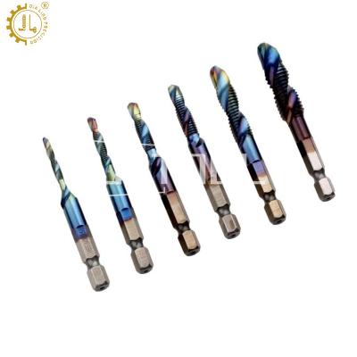 China Hexagonal High Speed ​​Steel Spiral Compound Tap Machine Electric Drill Handle Tap Chamfering Chamfering for sale