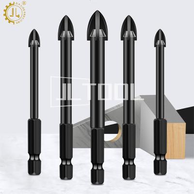 China CNC Four-Edge Carbide Milling Machining Drill Bit For Concrete Hole Opening Tool Multifunction Brick Wall Alloy Drilling Bit For Ceramic Tile for sale