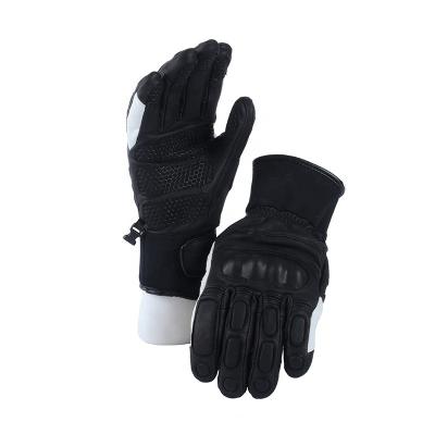 China 2022Waterproof Full Finger Auto Racing Breathable Leather Gloves for sale