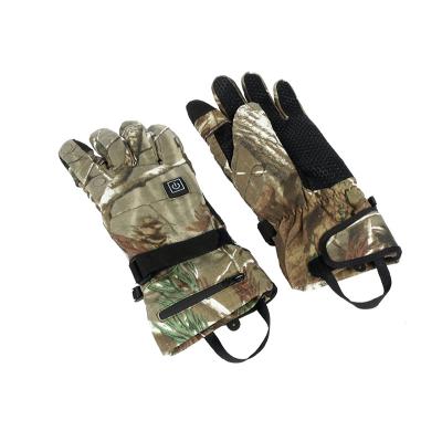 China Outdoor Hunting Windproof Design Winter Windproof Camouflage Heated Gloves for sale