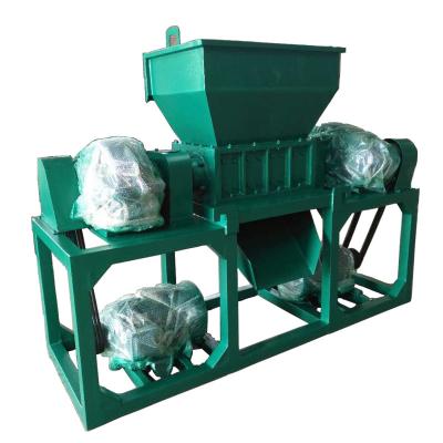 China Recycling Shredder Machines Industrial Pet PVC Bottle Cable Wire Rubber Tire Scrap Metal Double Axle Small Plastic Steel Shredder Recycling Tire Shredder for sale