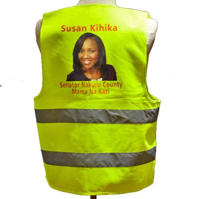 China Water Proof Election Reflective Vest With OEM Logo Printing And OEM High Visibility Reflective Vest for sale