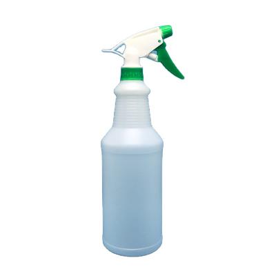 China Pressing Sprayers 1000ml Plastic Bottle , Yellow/Purple/White Spray HDPE Plastic Bottle With Trigger Sprayer For Chemical for sale