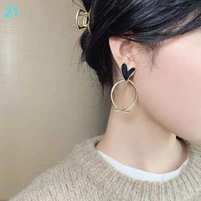 China No Needle S925 Nickel Free Gold Cold Wind Lead Free Silver Geometric Earrings Retro 26 Sets Women's Stud Earrings for sale