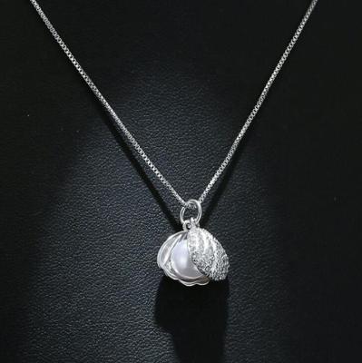 China Fashion Lead Free Jewelry 925 Silver Plated Women Accessories Bead Shell Necklace Pendant for sale