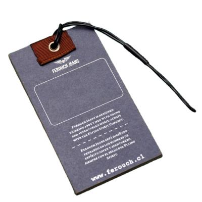 China Factory Made Printed Paper Hang Tag Pu Garment Tag Transparent Tag Leather for sale