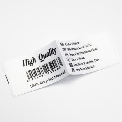 Κίνα Custom not fade clear plastic printing label wash care label for mattress προς πώληση