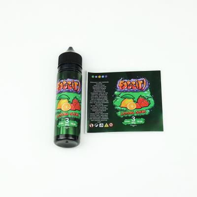 China 100% manufacture supply waterproof label bottle wrap smoke oil sticker label printing for sale