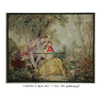 China New Design Wool Tapestry Wall Hanging Antique French Aubusson Style - For Wholesales for sale