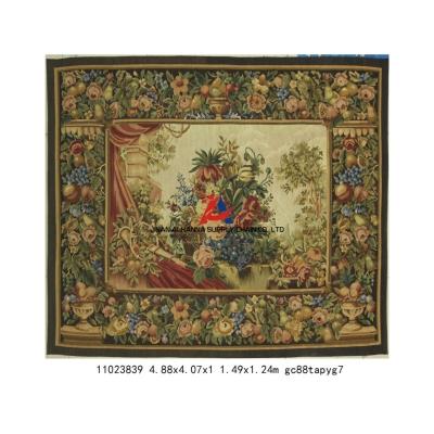 China Aubusson Style Professional French Wool Antique Aubusson Style Tapestry Cross Stitched 18th Century Made In China for sale