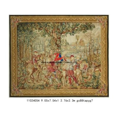 China StyleDay Hot Selling French Tapestry Antique Aubusson Style Wall Hanging Wool In The Park With Great Price for sale