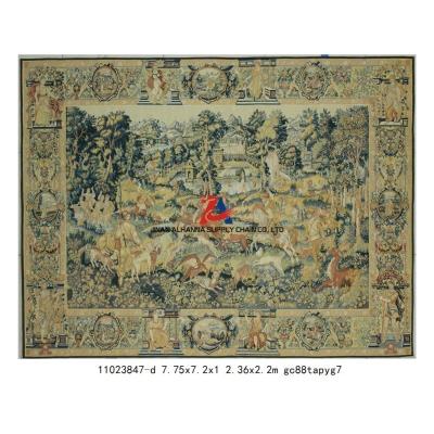 China Hot Selling French Wool Vintage Embroidery Aubusson Tapestry With Great Price for sale