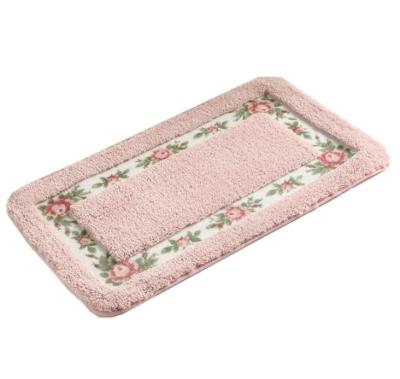 China Factory stocked campaign direct sales mounted floor mat bathroom anti-slip rug absorbent bedroom rug for sale