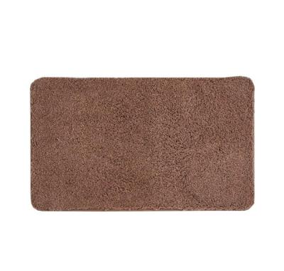 China Single Stocked Solid Color Microfiber Floor Mat Thickened Non-slip Absorbent For Bathroom for sale