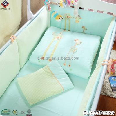 China Single Deer Baby Bedding Sets Green Color Beby Cribs Bedding Sets for sale