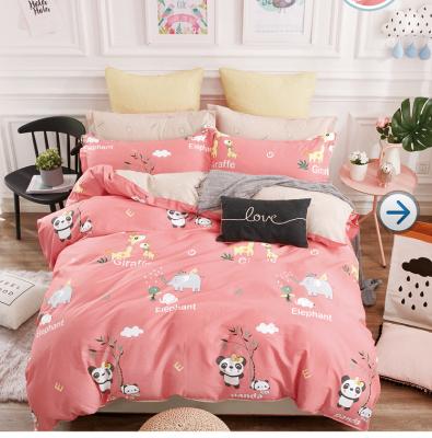 China Cute TWILL Cartoon Printed 40s 4pcs Cotton Kids Bedding Set for sale