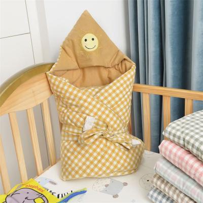 China Sustainable 100% Cotton Envelope Bag Baby Wrap For Winter Available Any Color And Design 110x110cm for sale