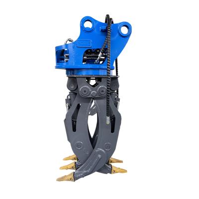 China Cultivates Rotating 360 7T Excavator 5 Fingers Eaton Motor Forestry Hydraulic Log Grab for sale