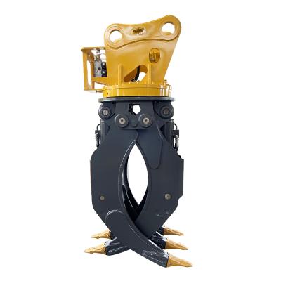 China Trusses 17-25 Ton Excavator Attachments Hydraulic Turning Log Grapple Good Quality for sale