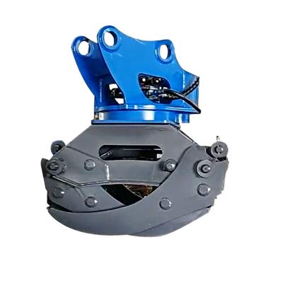 China Hydraulic Farms Customized Size Excavator Grapple Rock Clamp Wooden Log Grapple for sale