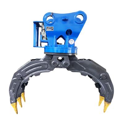 China Hydraulic Farms Five Fingers Sorting Rotation Grapple Excavator Rock Grapple for sale