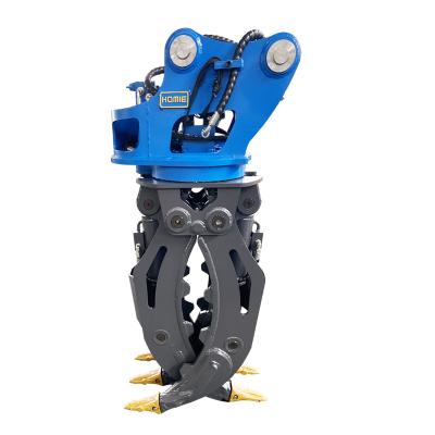 China Hydraulic Farms Stone Grapple Excavator Rotating Grapple for sale