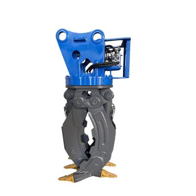 China Truss 360 Angle Turning Hydraulic Stone Grapple For 10 Ton Excavator for sale