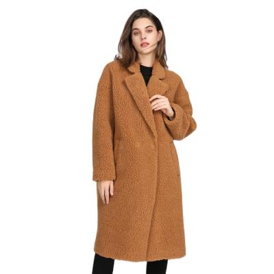 China 2021 Customized Reversible Woolen Overcoat Plus Size Women Fashion Winter Fur Jacket And Long Trench Coat For Ladies for sale