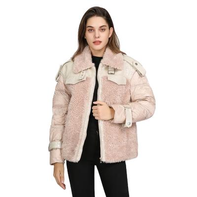 China Customized Fashionable Plus Size Warm Shiny Women Winter Jacket Faux Faux Fur Coat Anti-Shrink For Ladies for sale