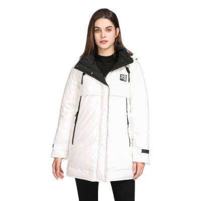 China Customized Lightweight Sports Anti-Shrink Hooded Ladies Down Coat Plus Size Women Jacket Winter for sale