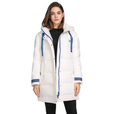 China Customized Waterproof Hooded Sports Ladies Down Long Coat Plus Size Women Jacket Winter for sale