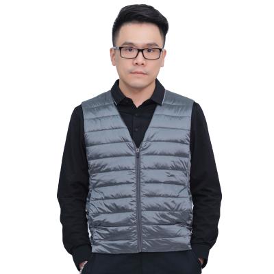 China Wholesale Winter Windproof Lightweight Waistcoat Men's Warm V-Neck Bottom Vest for sale