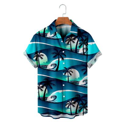 China Anti-pilling Hawaiian Shirts 3D Shirts Mens And Womens Full Print Fashion Short Sleeve Digital Printed Casual Shirt Factory Custom for sale