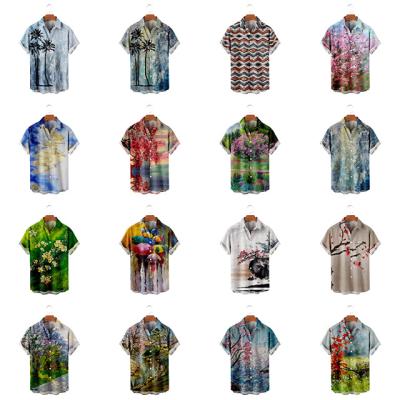 China Anti-pilling 3D Digital Printing Casual Shirt OEM Summer Hawaii Beach Fashion Trend Shirts For Men And Women Garment Custom Wholesale Factory for sale