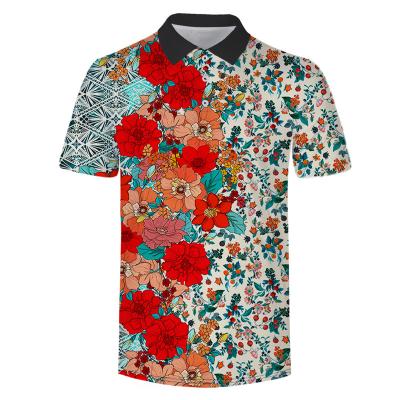 China Factory Custom Casual Fashion 3D Polo Shirts Anti-wrinkle Summer Men's and Women's Digital Printing Short Sleeve Polo Shirts for sale