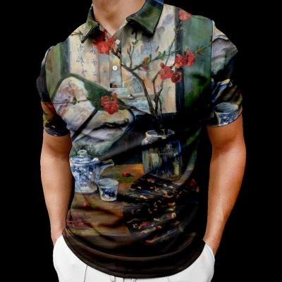 China Anti-wrinkle summer Hawaii men's and women's polo shirts factory custom fashion digital printing short sleeve polo shirts for sale