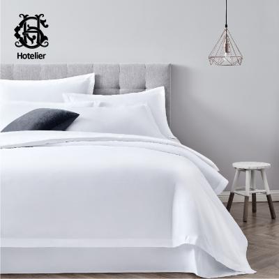 China Factory Price Anti-Static Luxury Cotton Anti-Static Four Pieces Size Logo Hotel Family White Queen Size 100% Custom Pillow Case Comforter Bed Sheet for sale